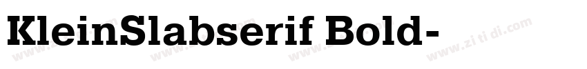 KleinSlabserif Bold字体转换
